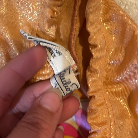 Rare! Vintage Early 90’s Emilio Pucci Shiny Psychadelic Print Leggings M - Picture 2 of 13